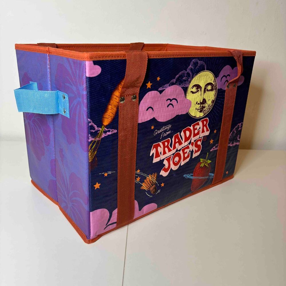 LOT 3x — Trader Joe’s Stand-Up Collapsable Grocery Tote Bag Box Car Storage NWT! - Picture 2 of 13